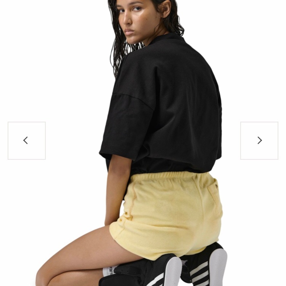 Butter yellow 100% cotton Terry cloth shorts ✨
